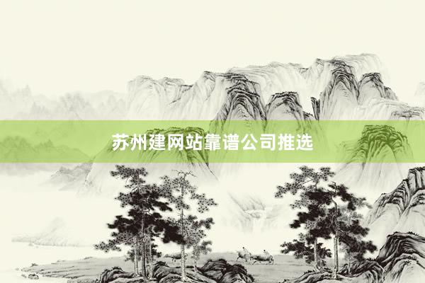 苏州建网站靠谱公司推选